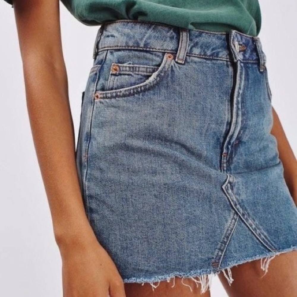 Topshop Denim Mini Skirt NWT Size 2